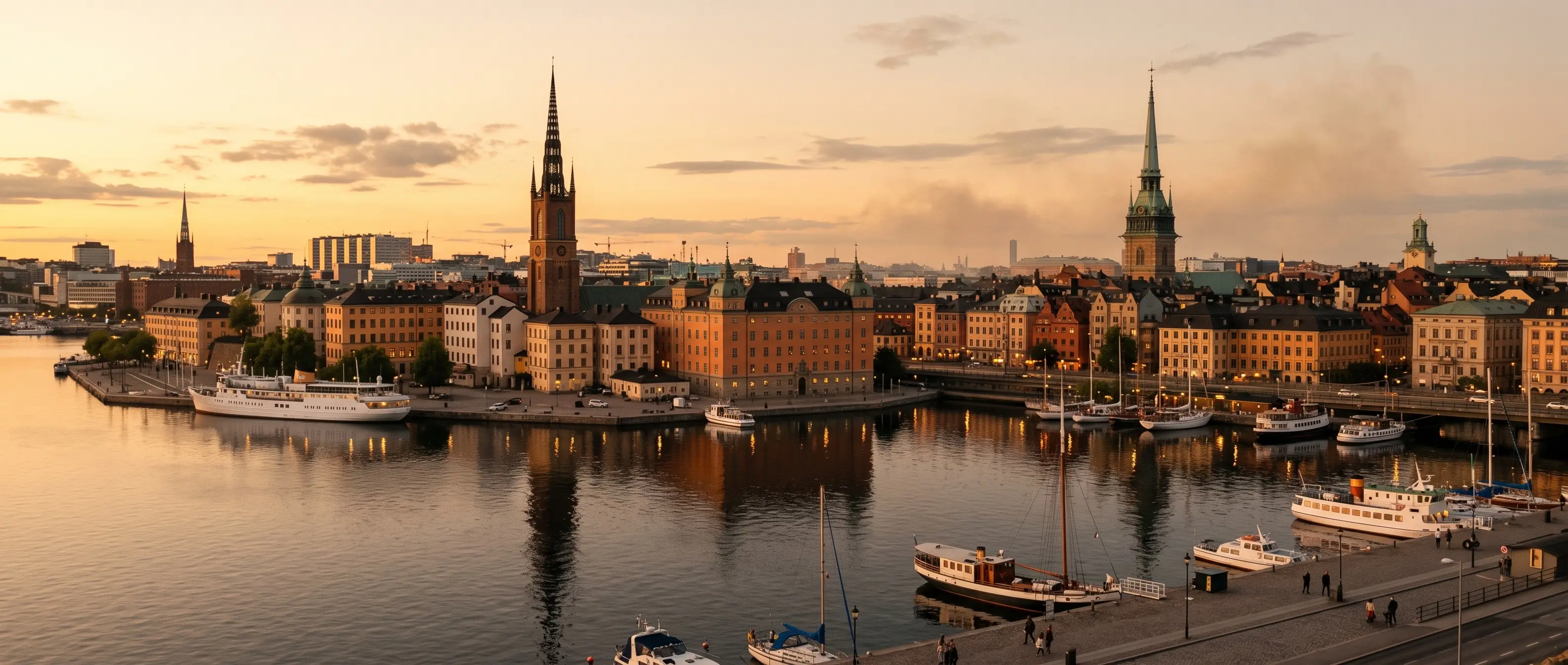 Stockholm i kvällsljus